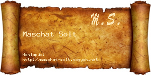 Maschat Solt névjegykártya